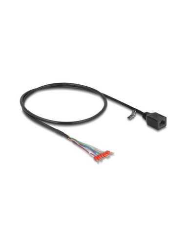 Delock 88005 Cable Rj45 Hembra A Terminal De Cable Cat.5e 50 Cm Negro