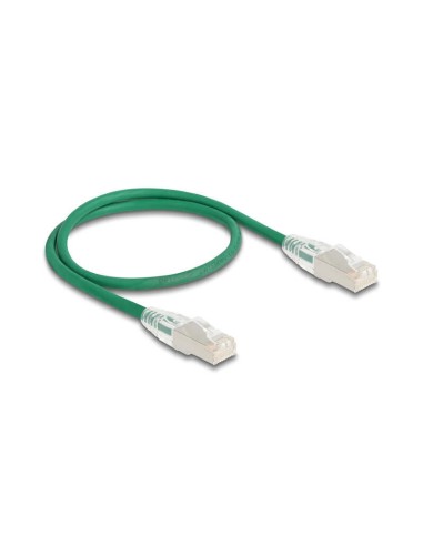 Delock Rj45 Cable De Red Cat.6a Macho A Macho U/ftp Slim 0,5 M Verde