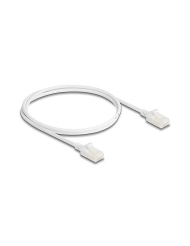 Delock Rj45 Cable De Red Cat.6a Macho A Macho U/utp Slim 1 M Blanco