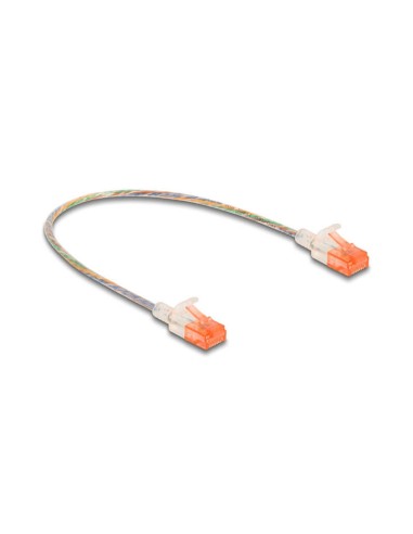 Delock Rj45 Cable De Red Cat.6a U/utp Slim 0,3 M Transparente