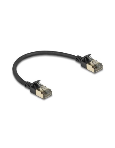 Delock 80337 Rj45 Cable De Red Cat.8.1 F/ftp Slim Pro 0,25 M Negro