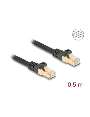 Delock 80316 Rj45 Cable De Red Trenzado Cat.6a S/ftp 0.50m Negro