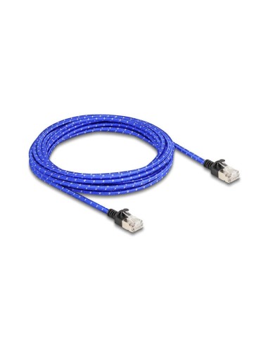 Delock 80380 Rj45 Cable De Red Trenzado Cat.6a U/ftp Slim 5 M Azul