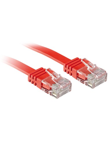 Cable De Red Lindy Cat6 Cinta Plana Sin Blindaje Rojo 5m