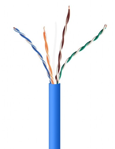 Gembird Cable De Red Utp Solid Cat. 5 Cca 305m Roll Azul Upc-5004e-sol-b