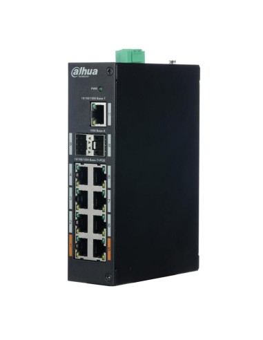 Dahua Pfs3211-8gt-120 Switch Poe 2.0 8 Puertos Gigabit +2sfp Uplink +1rj45 Uplink Gigabit 120w Layer2