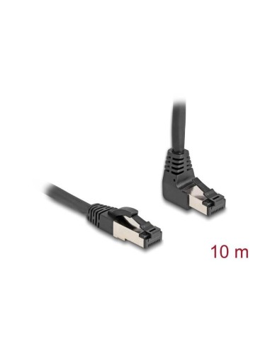 Delock Rj45 Cable De Red Cat.8.1 S/ftp 90° Oben Angular / Gerade 10 M Negro