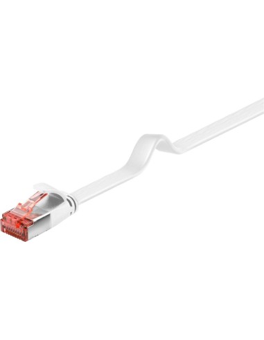 Goobay Cat 6 Flach-patchcable Rj-45 (m) Zu Rj-45 (m) U/ftp, Blanco, 500cm