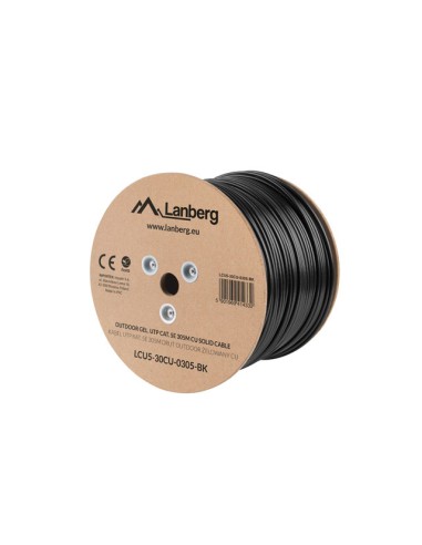 Lanberg Bobina Cable Utp Cat.5e 305m Black Solid Cu Fluke