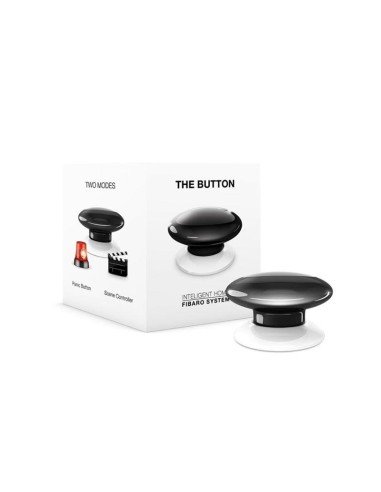 Fibaro The Button Black Botón De Alarma De Pánico Inalámbrico