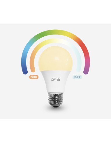 Bombilla Led Inteligente Spc Aura 800 Casquillo E27 10w 806 Lúmenes 2700-6500k