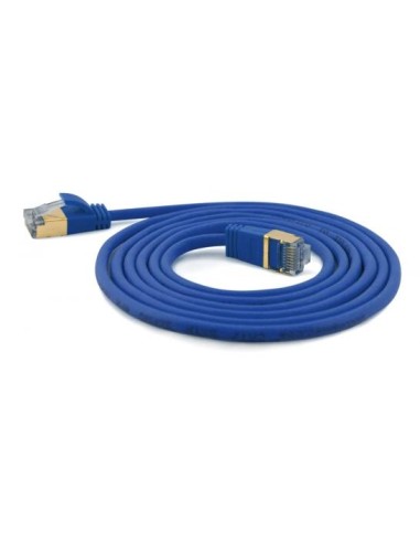 Wantecwire Sstp, Cable De Red Cat7 Delgado Y Redondo, Conector Cat6a, D   4 Mm, Azul, Longitud 0,50 M