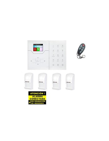 Kit De Alarma Bysecur Ip / Gsm. Central + 4 Pir + Mando