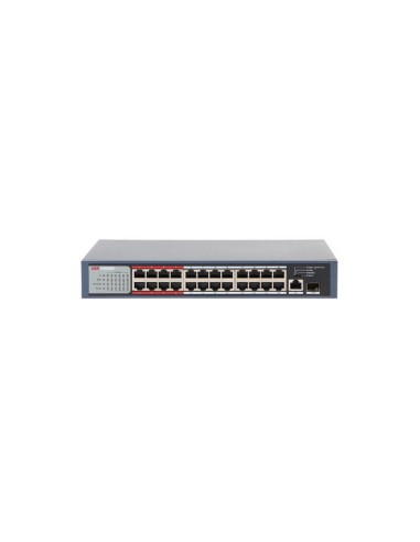 Switch Hikvision 24 Puertos Poe 10/100m Rj45, 2 Puertos Gigabit Rj45, 2 Puertos Gigabit Sfp, 370w