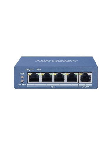 Switch Poe Gigabit De 4 Puertos 1p Rj45 Hikvision