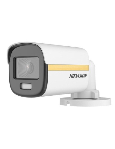 Cámara Bullet 4en1 2mp 2.8mm Ip67 Wdr130 White Light 20m Light Alarm Colorvu 24/7  Mic Hikvision