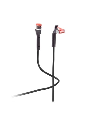 Flexline Cable De Red U/ftp Cat. 6a Mit Biegbaren Mecker Negro 0,5m