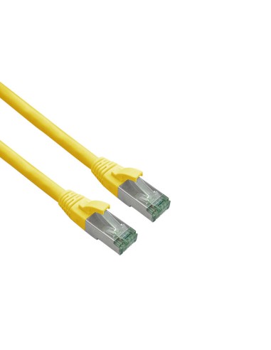 Helos Grs Certificado Cat 6a Cable De Red Con Cat 7 Rohkabel Tpe Amarillo 0,15m