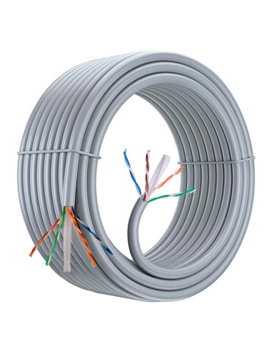 Aiten Data Cable De Red  Cat.6 Utp Awg23 - Longitud 100m - Color Gris