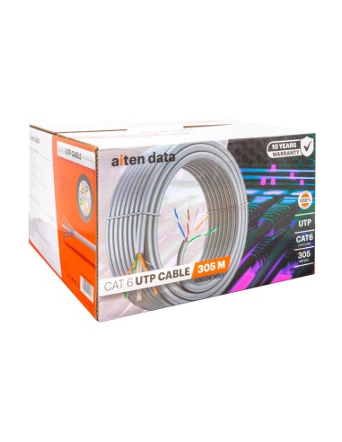 Aiten Data Cable De Red  Cat.6 Utp Awg23 - Longitud 305m - Color Gris