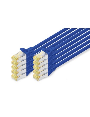 Digitus Cable De Red Cat 6a S/ftp, 10 Piezas  25 Cm - Azul