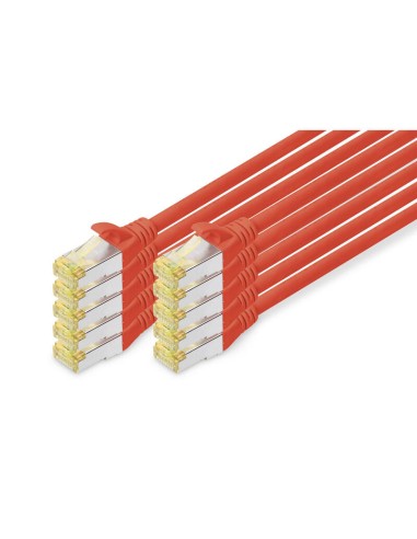 Digitus Cable De Red Cat 6a S/ftp, 3m 10 Piezas 3 M - Rojo