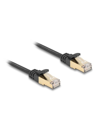 Delock Rj45 Cable De Red Plano Trenzado Cat.6a S/ftp Macho 5m