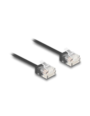 Delock Rj45 Cable De Red Cat.6 Utp Ultra Slim 0,3 M Negro Con Kurzen Machon