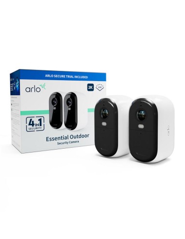 Cámara Exterior Arlo Essential 2k (blanco/negro, Juego De 2, Wlan, 4 Mp)