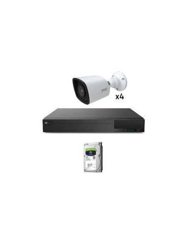 Kit Cctv 4 Cámaras Bullet Preconfigurado Tvt 1080p