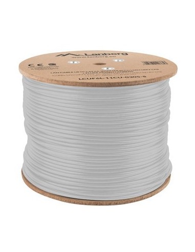 Lanberg Bobina Cable Uftp Cat.6a 305m Solid Cu Lszh Grey Cpr Fluke Passed