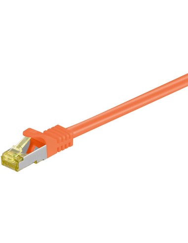 Cable De Conexión Goobay Rj-45 Sftp, Con Cable Sin Formato Cat 7 Naranja, 50 Cm, 500 Mhz