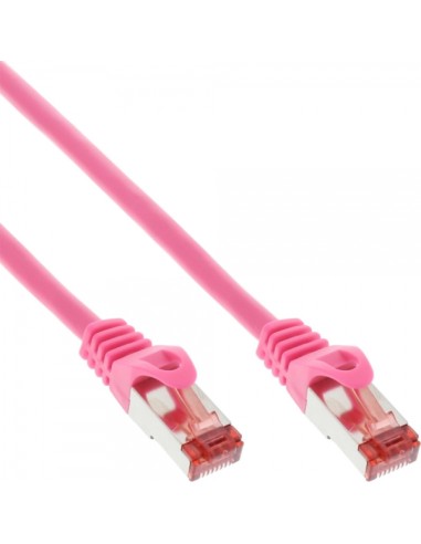 Cable De Red Inline S/ftp Pimf Cat.6 250mhz Pvc Cobre Rosa 1m