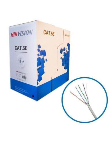 Bobina De Cable Utp Cat5e Hikvision.   Certificado . Conductor Cobre Alta Calidad