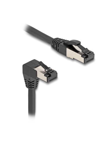 Delock 80448 Cable De Red Rj45 Cat.8.1 S/ftp 90° Acodado Hacia Abajo / Recto 5 M Negro