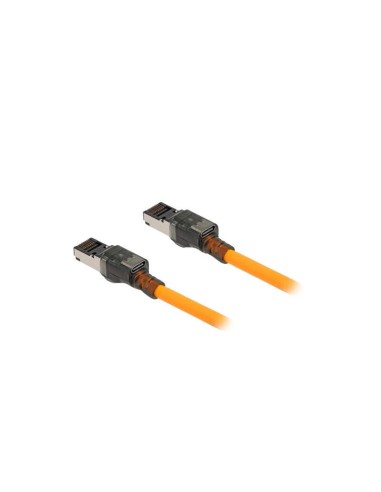 Delock 80403 Cable De Red Rj45 Con Función De Buscador De Puerto Usb Type-c Self Tracing Cat.6a S/ftp 0,5 M Naranja