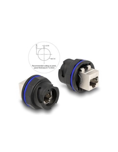 Delock 67048 Conector Empotrable Rj45 Cat.6a Negro