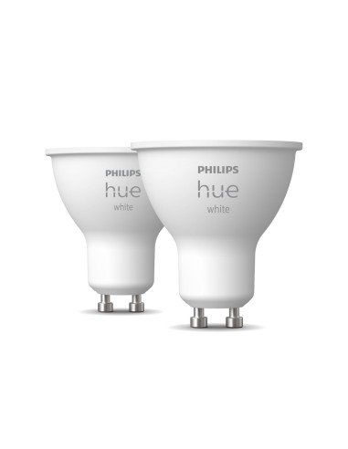 Philips Hue White - Led Spot Light Bulb - Gu10 - 5.2 W [equivalent 57 W] - Class F - Warm White Light - 2700 K [pack Of 2]