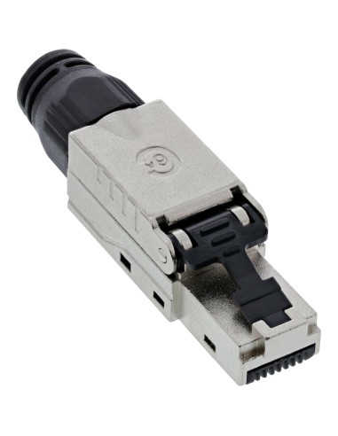 Enchufe Inline Rj45 Cat.6a 500mhz, Instalable En Campo, Blindado, Con Tapa Roscada