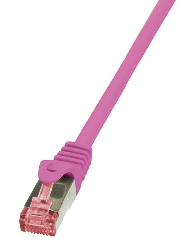 Logilink Cable De Red Cat6 S/ftp Awg27 Pimf Rosa 10m