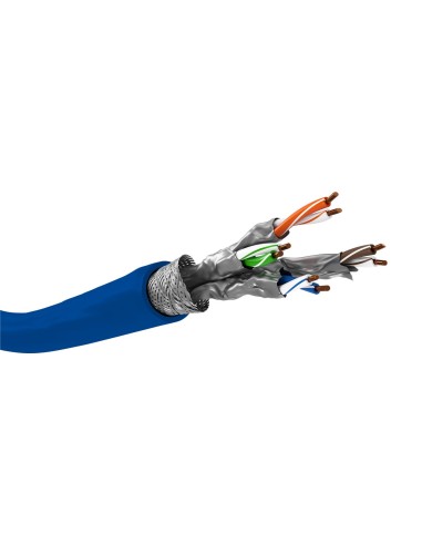 Cable Red S/ftp Cat7a+ Pimf Goobay 500m Blue 1200mhz/ Lszh / Solido 91895