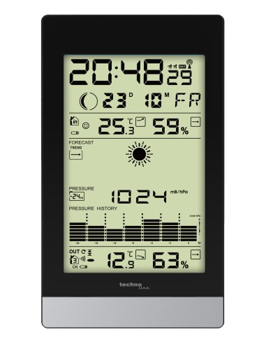 Technoline Ws 9050 Estación Meteorológica Digital Negro, Plata