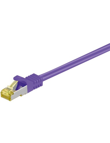 Latiguillo Cat 7, S/ftp,  0.50 M, Violeta, Lszh Goobay