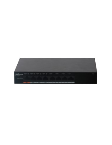 Dahua Pfs3008-8et-60 Switch Poe 2.0 8 Puertos 10/100 60w Layer2