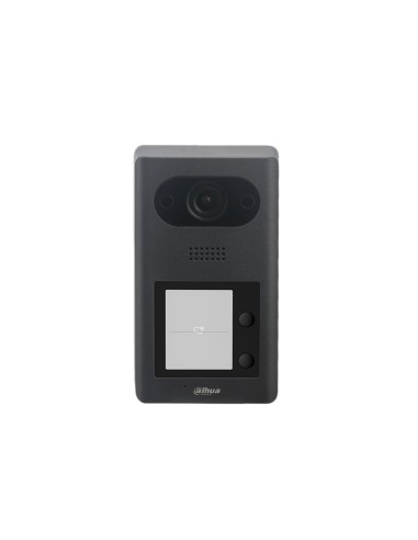 Dahua Vto3211d-p2-s2 Estación Exterior De Videoportero Ip 2-botones Con Cámara 2mp Poe Mifare Ik08 Ip65 129º