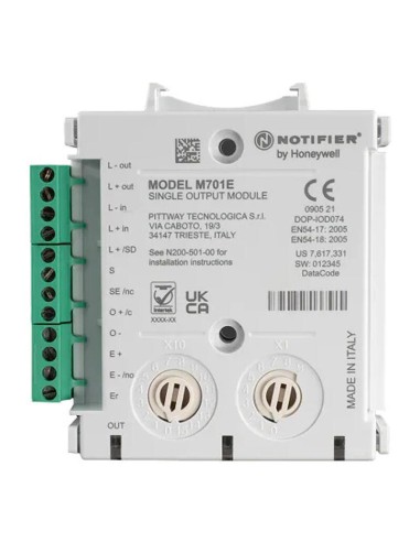 Notifier M701e Módulo De Control Direccionable De 1 Salida Supervisada Con Rfl O En Forma Relé