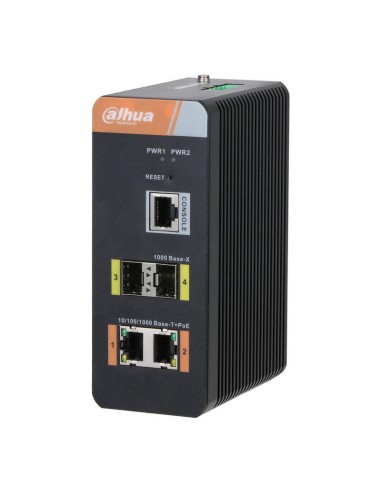 Dahua Pfs4204-2gt-dp Switch Industrial 2 Puertos Gigabit +2sfp Uplink Gigabit 120w Manejable Layer2