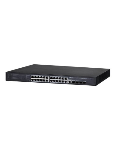 Dahua Pfs4428-24gt-370 Switch Poe 24 Puertos Gigabit + 4 Uplink Gigabit 370w 802.3at Manejable Layer2