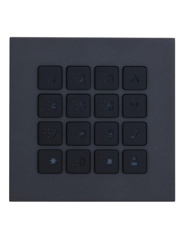 Dahua Vto4202fb-mk Estación Exterior Modular Para Videoportero Ip Con Teclado Para Series Vto4202fb-x. Color Negro