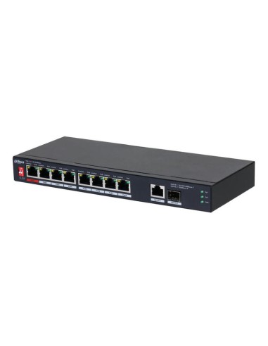 Dahua Pfs3110-8et1gt1gf-96 Switch Poe 2.0 8 Puertos 10/100 +1 Uplink Gigabit +1sfp 96w 802.3at Layer2